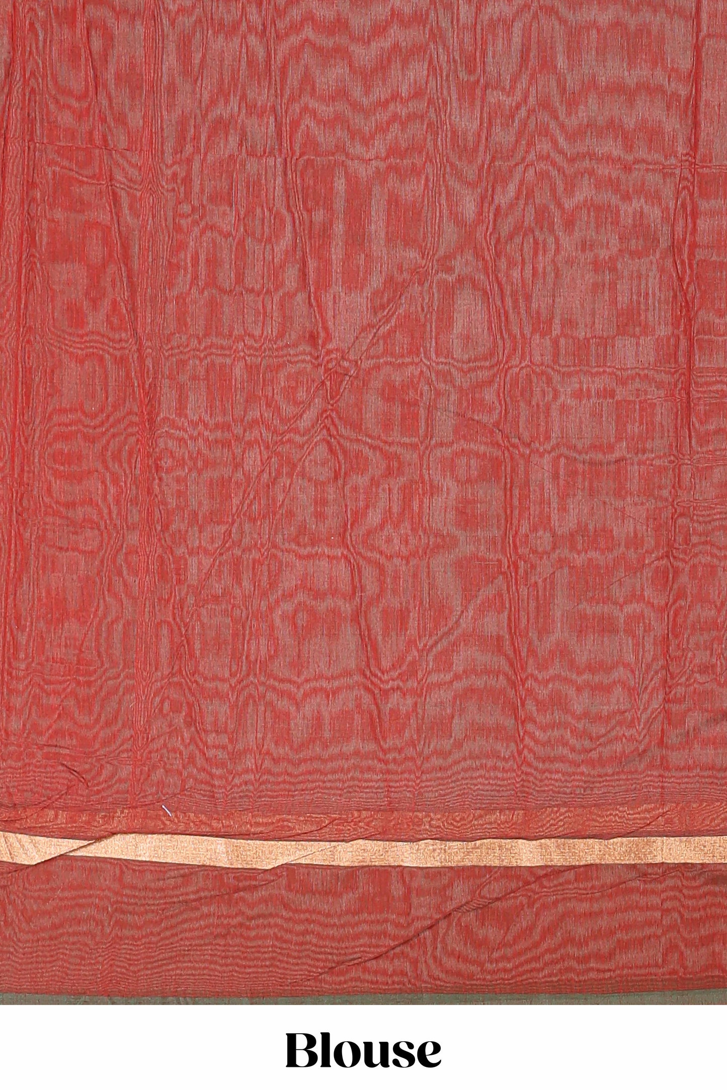 Maroon plain ikkat cotton saree with contrast border and zari striped pallu