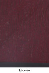 Maroon motifs kovai cotton saree with contrast border and matching pallu