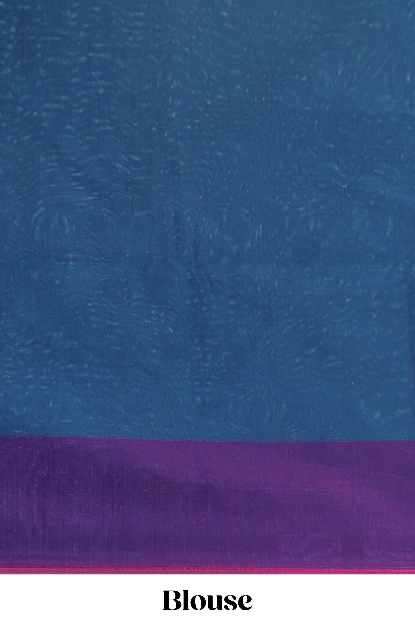 Blue zari motifs semisilk cotton saree with contrast zari border and matching blouse