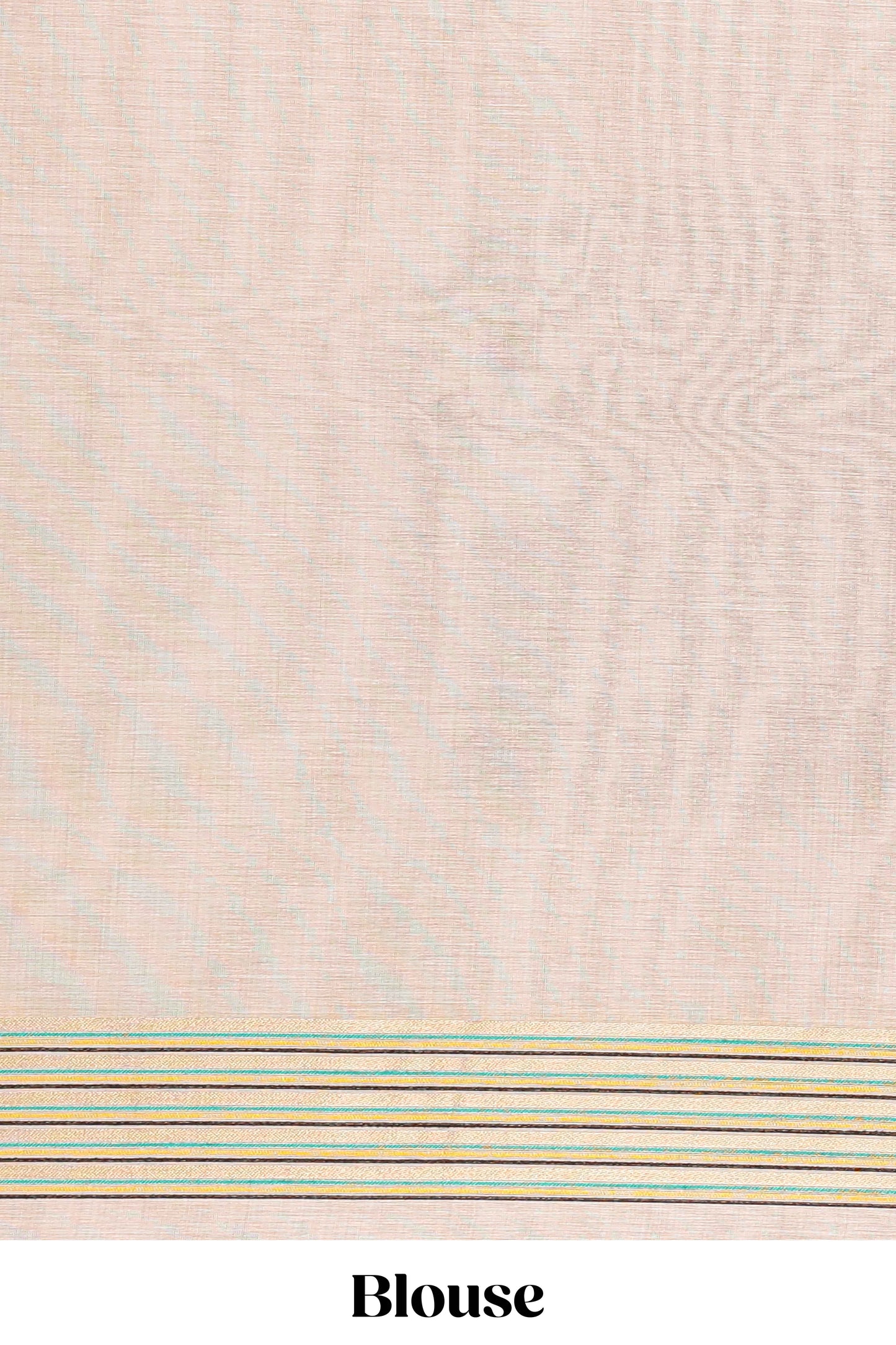 Borderless cream munga cotton saree with floral butta and village themed printed pallu