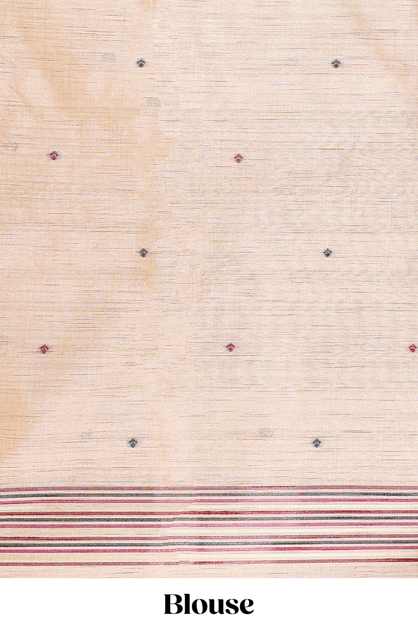 Cream munga cotton thread butta saree with maroon jamdhani style border and floral thread weaving blouse