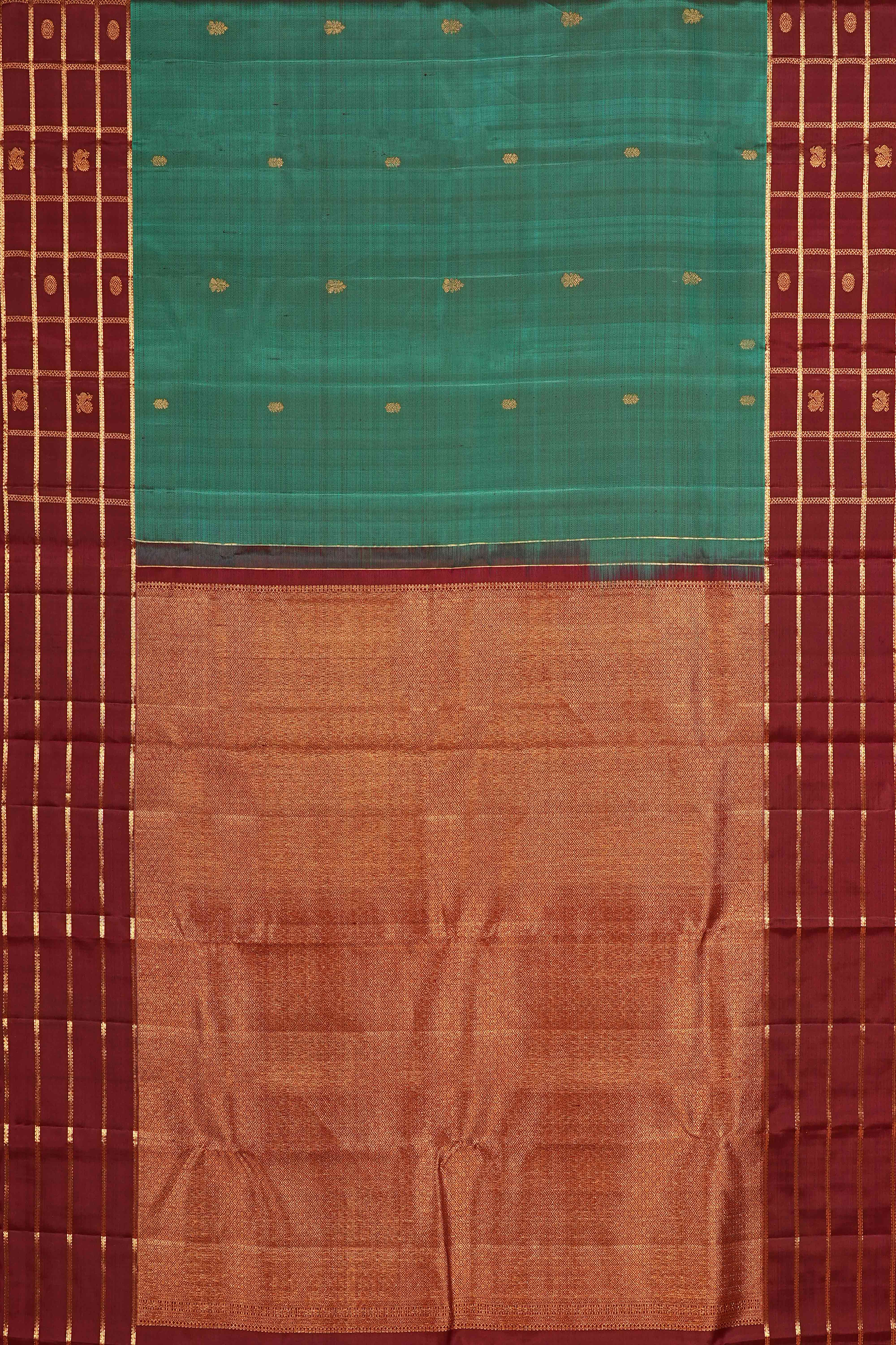 Teal Kanchipuram silk sarees