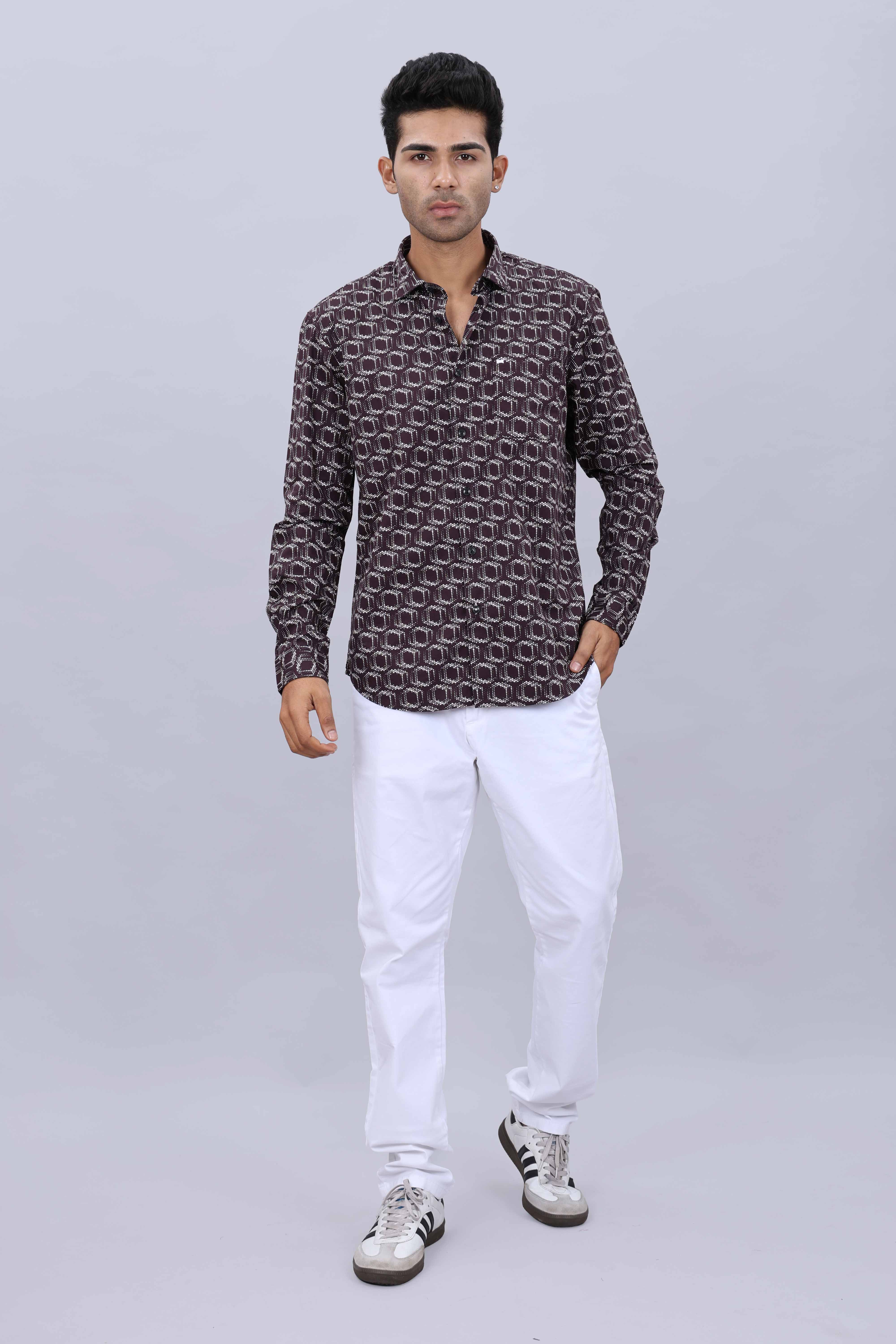 Textured cotton fashion shirt
