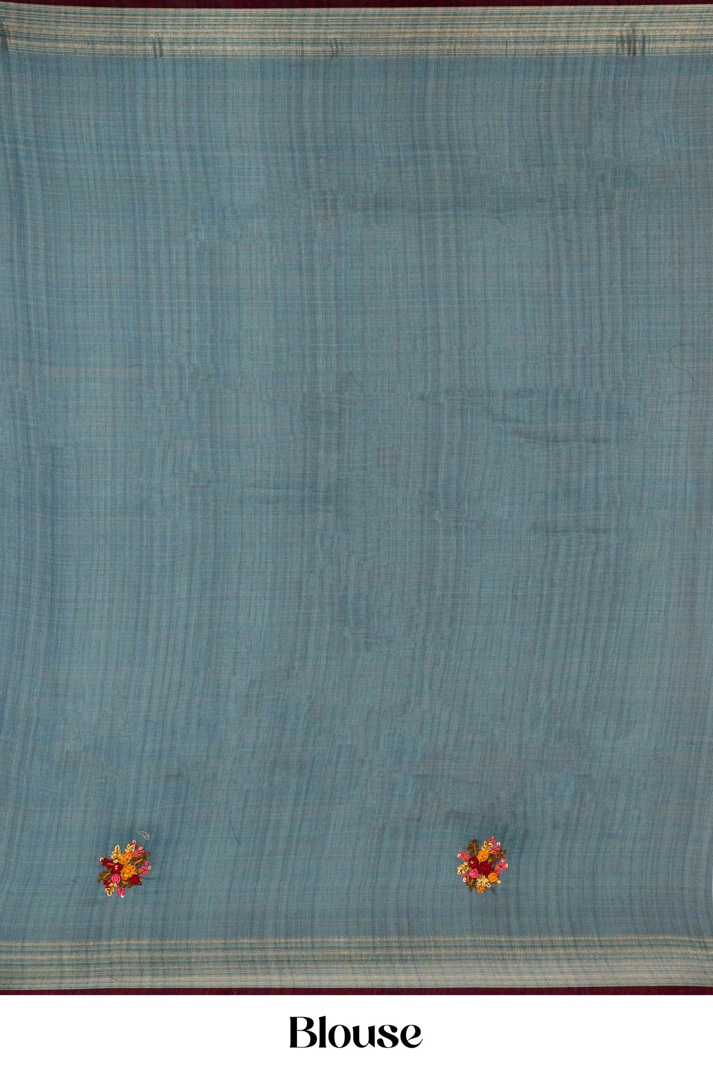 Traditional blue linen saree