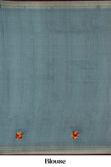 Traditional blue linen saree