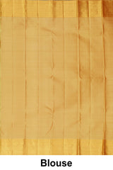 Traditional gold silk saree
