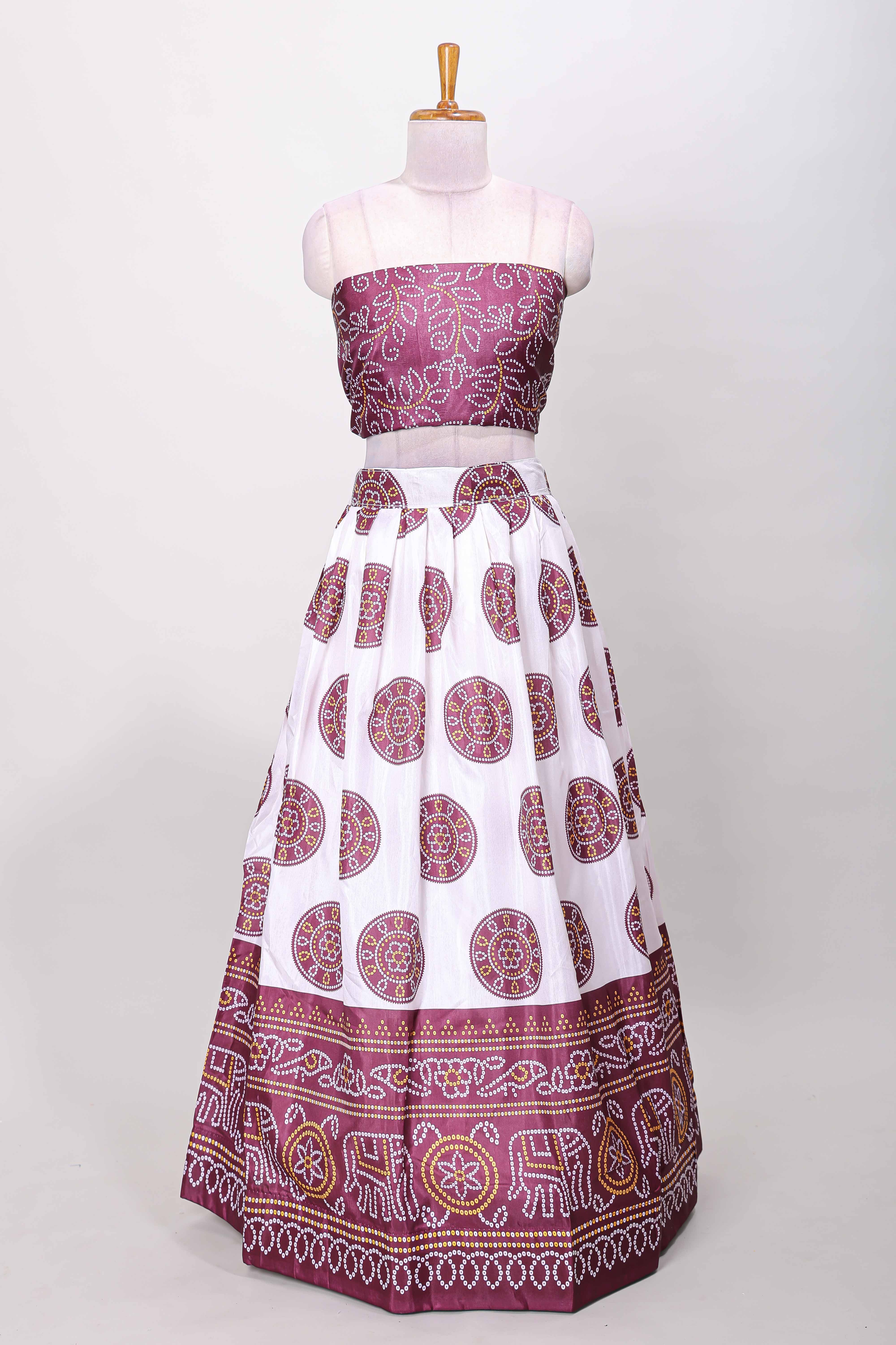 Traditional maroon lehenga wear