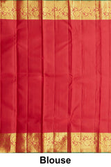Traditional maroon silks saree