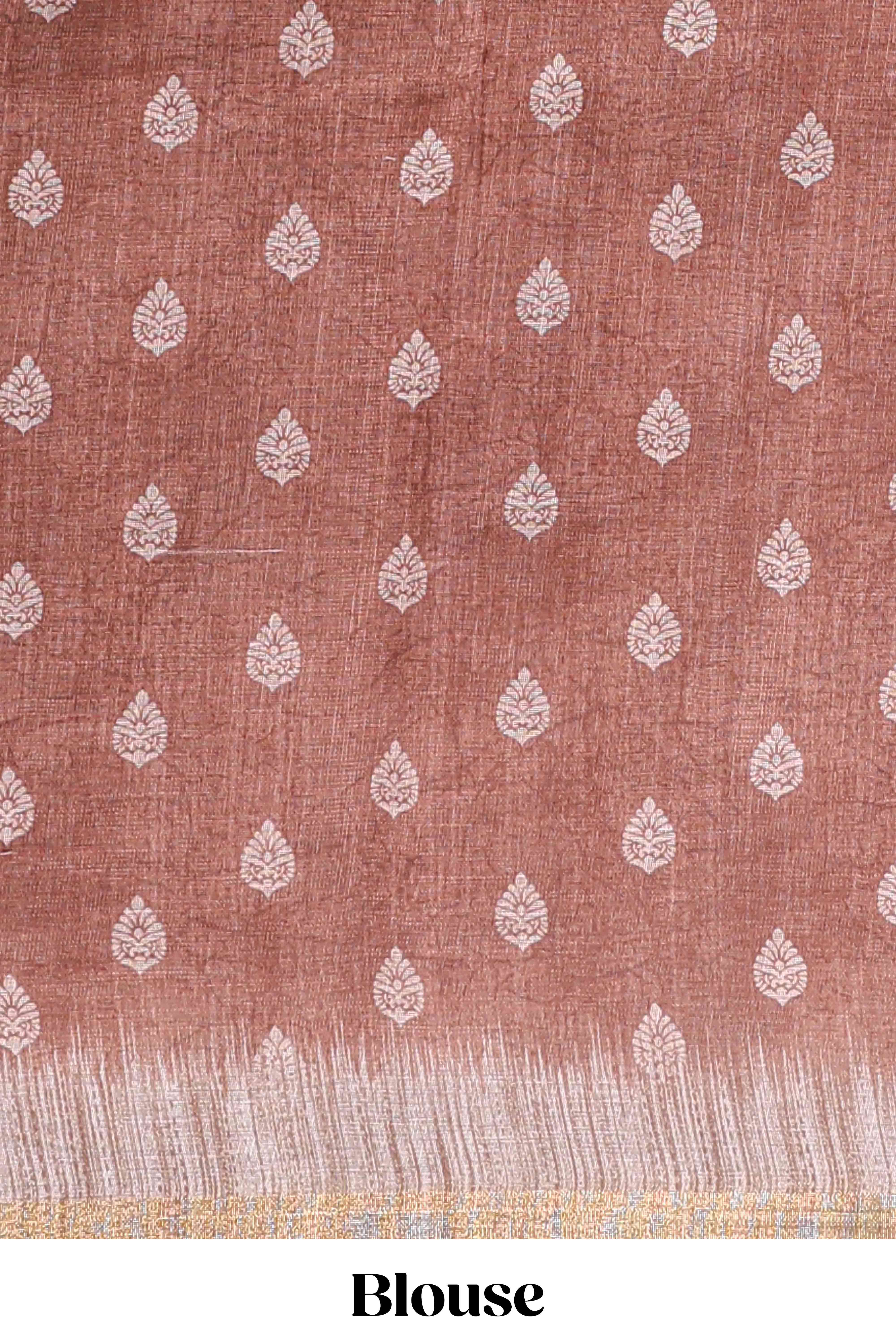 Traditional saree with self zari border