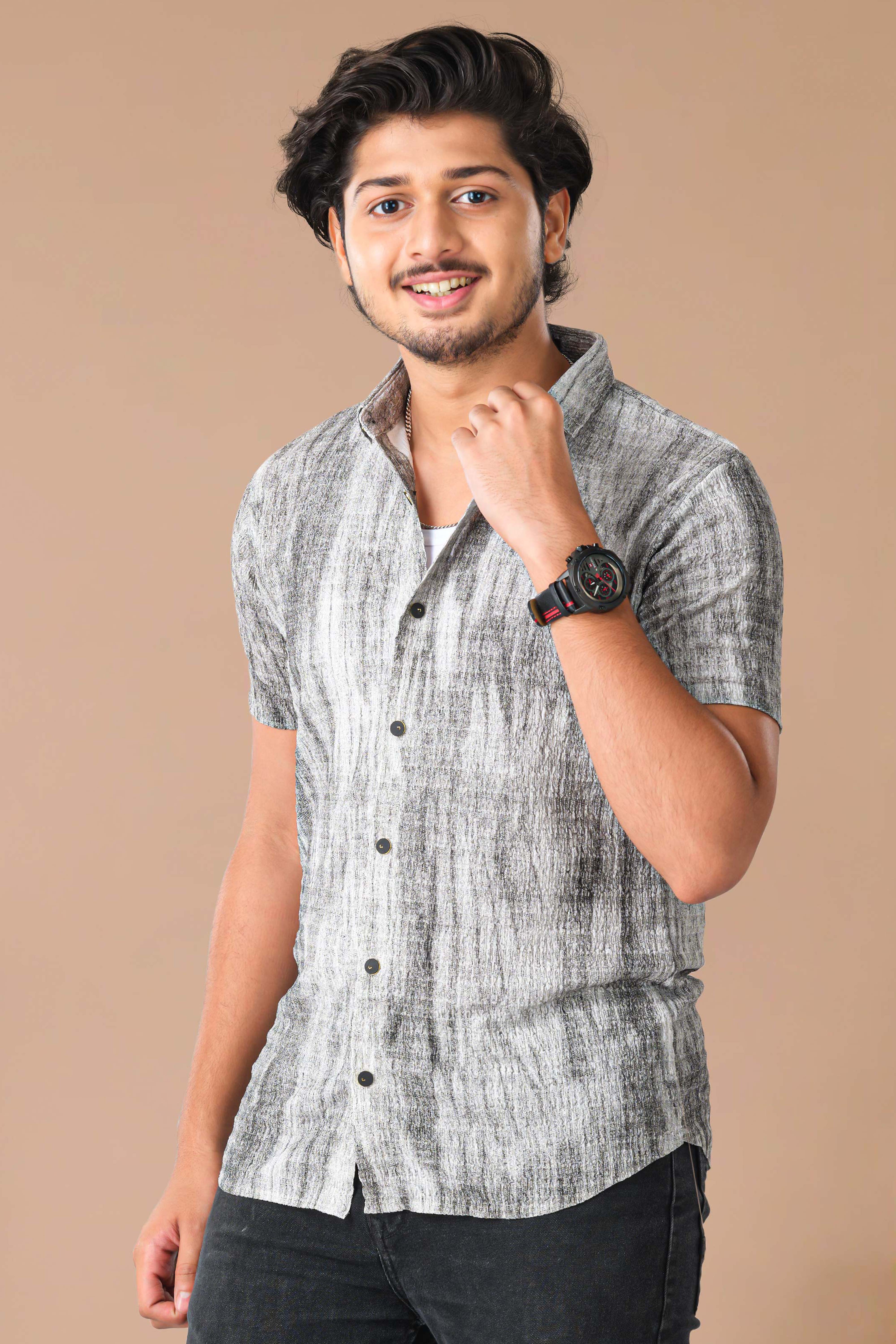 Trendy designer print shirt