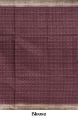 Tussar Saree With Milk Print with blouse
