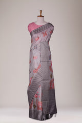 Tussar gray Sarees