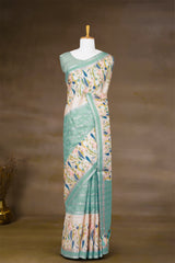 Tussar long border saree