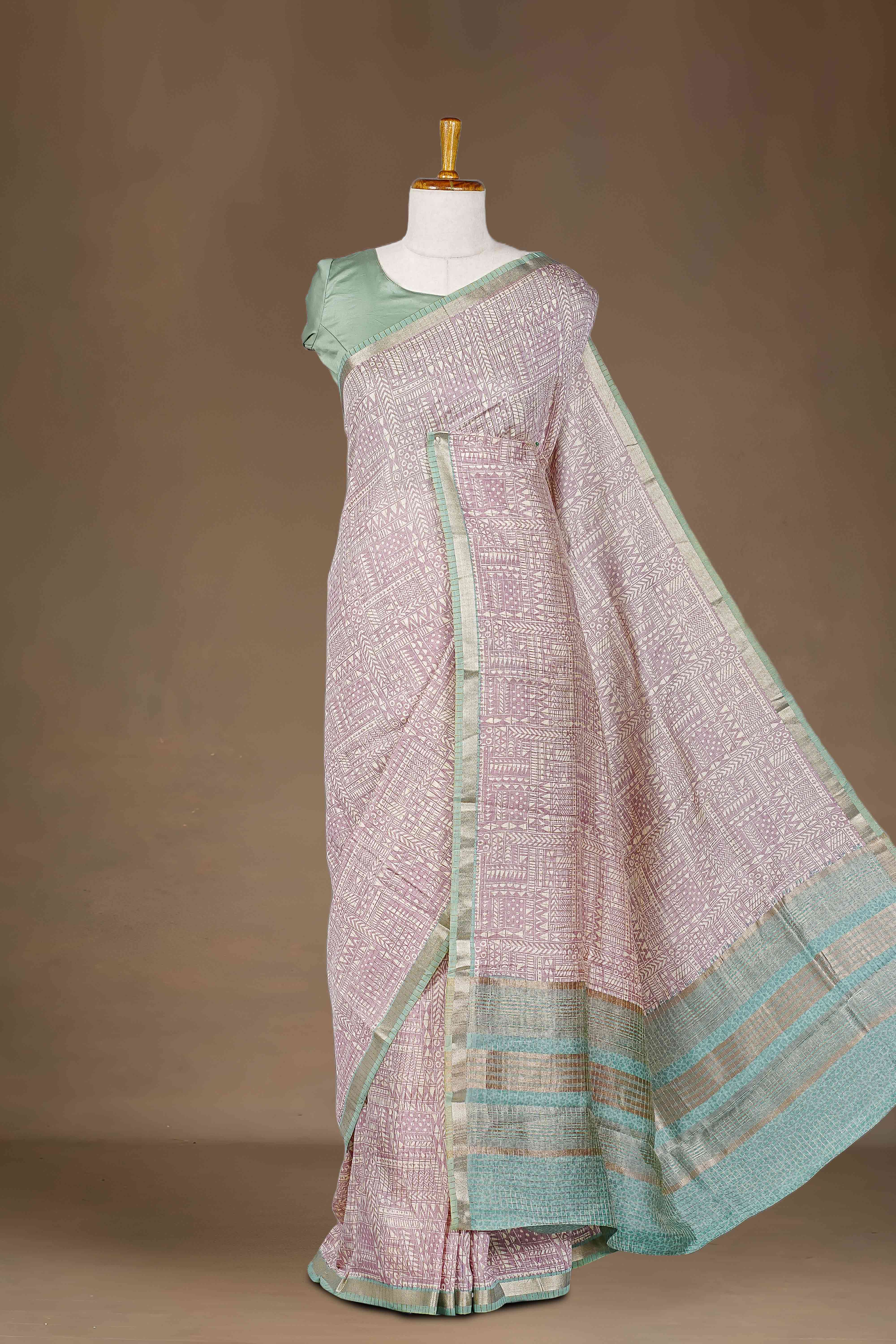 Tussar silk weave saree