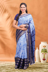 Vibrant festive blue drape