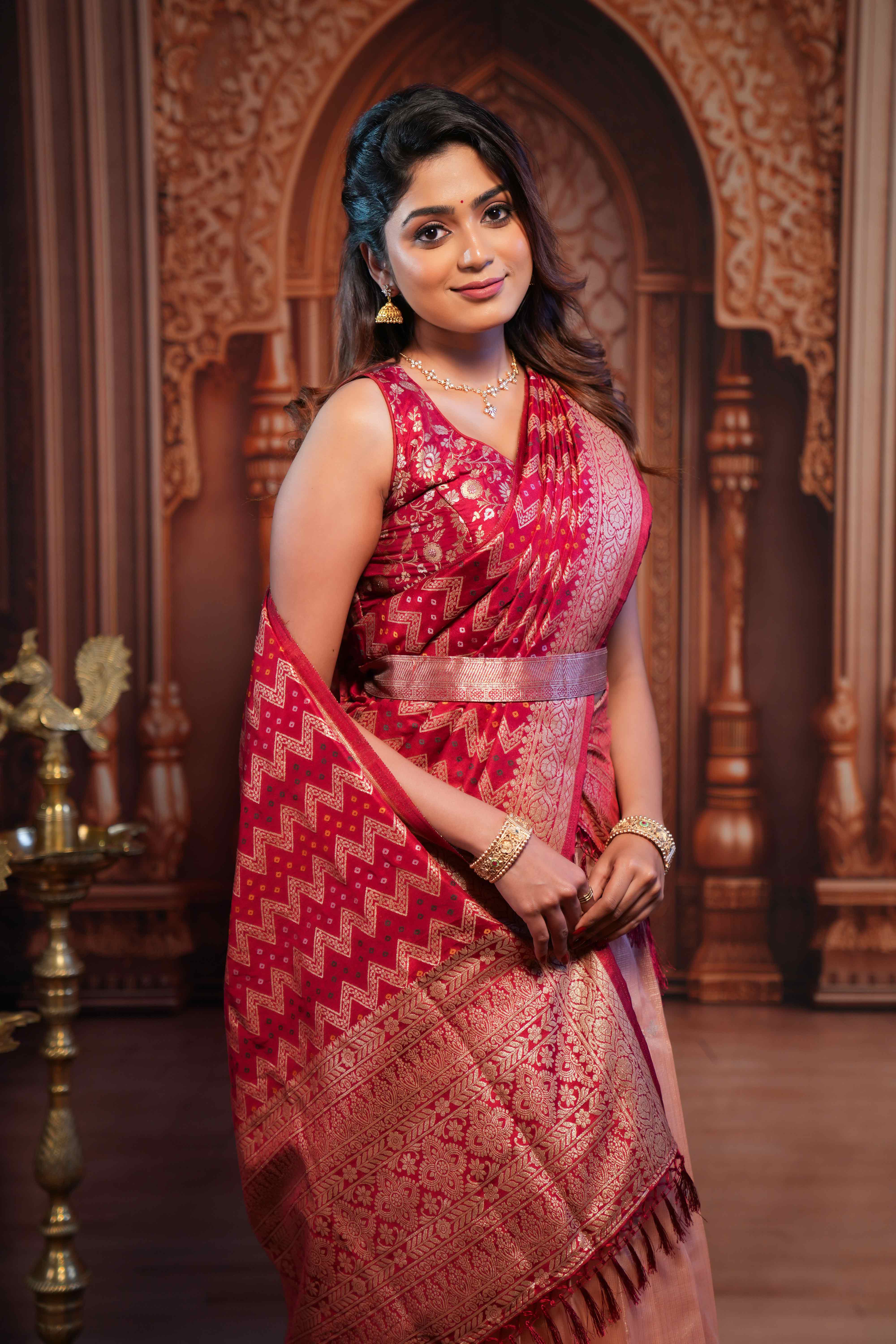 Vibrant orange festive attire