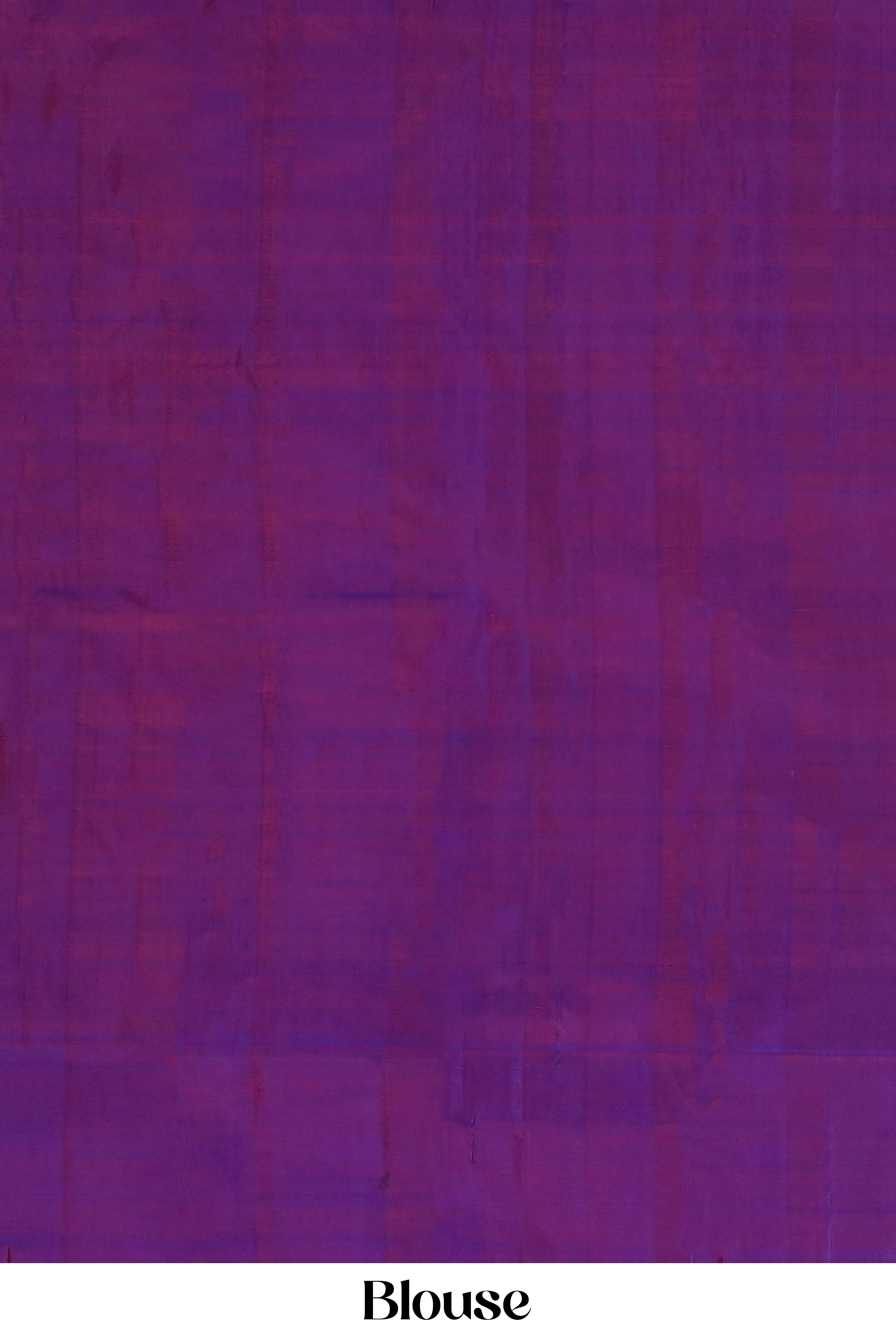 Violet wedding silk saree