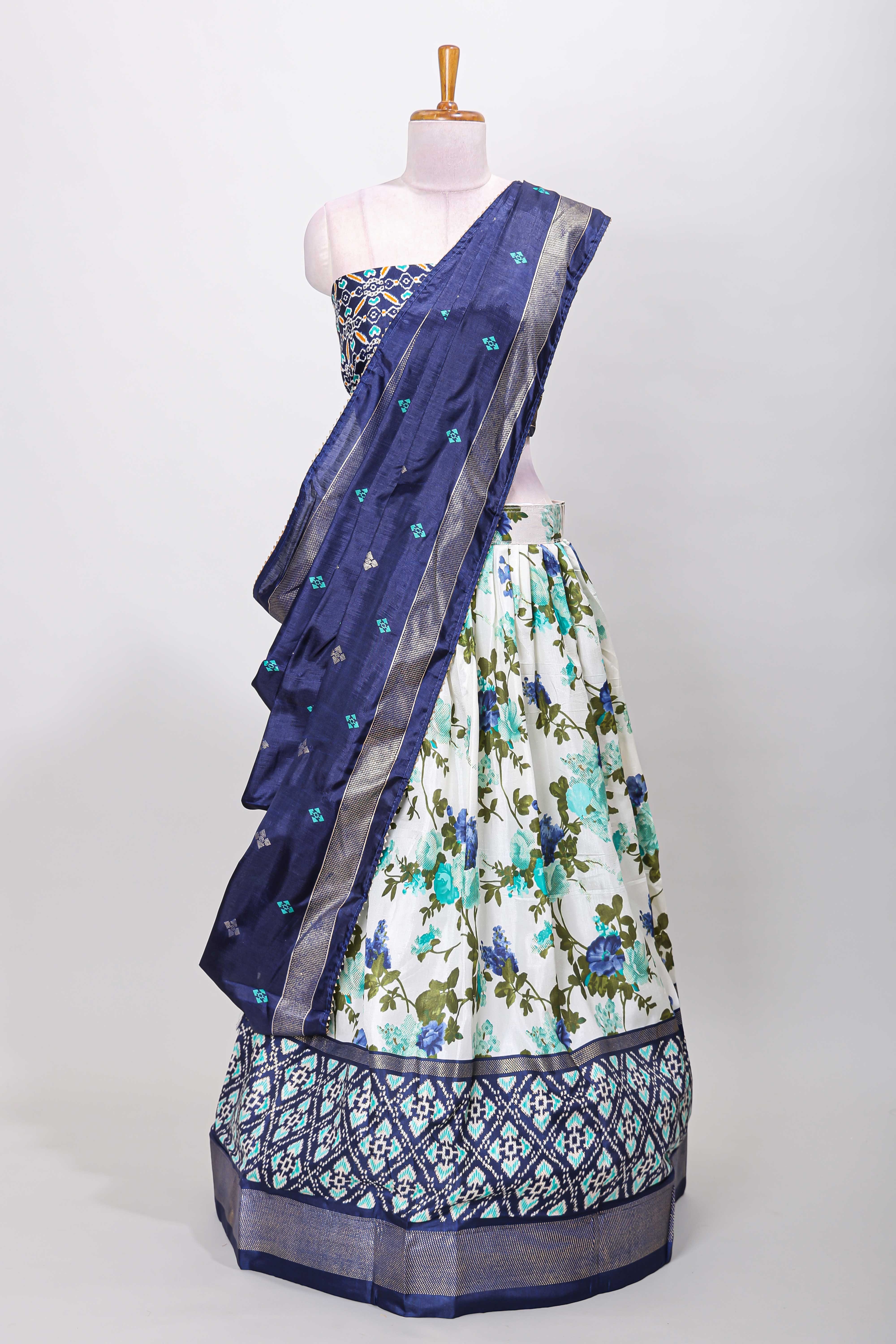 White festive ethnic ensemble