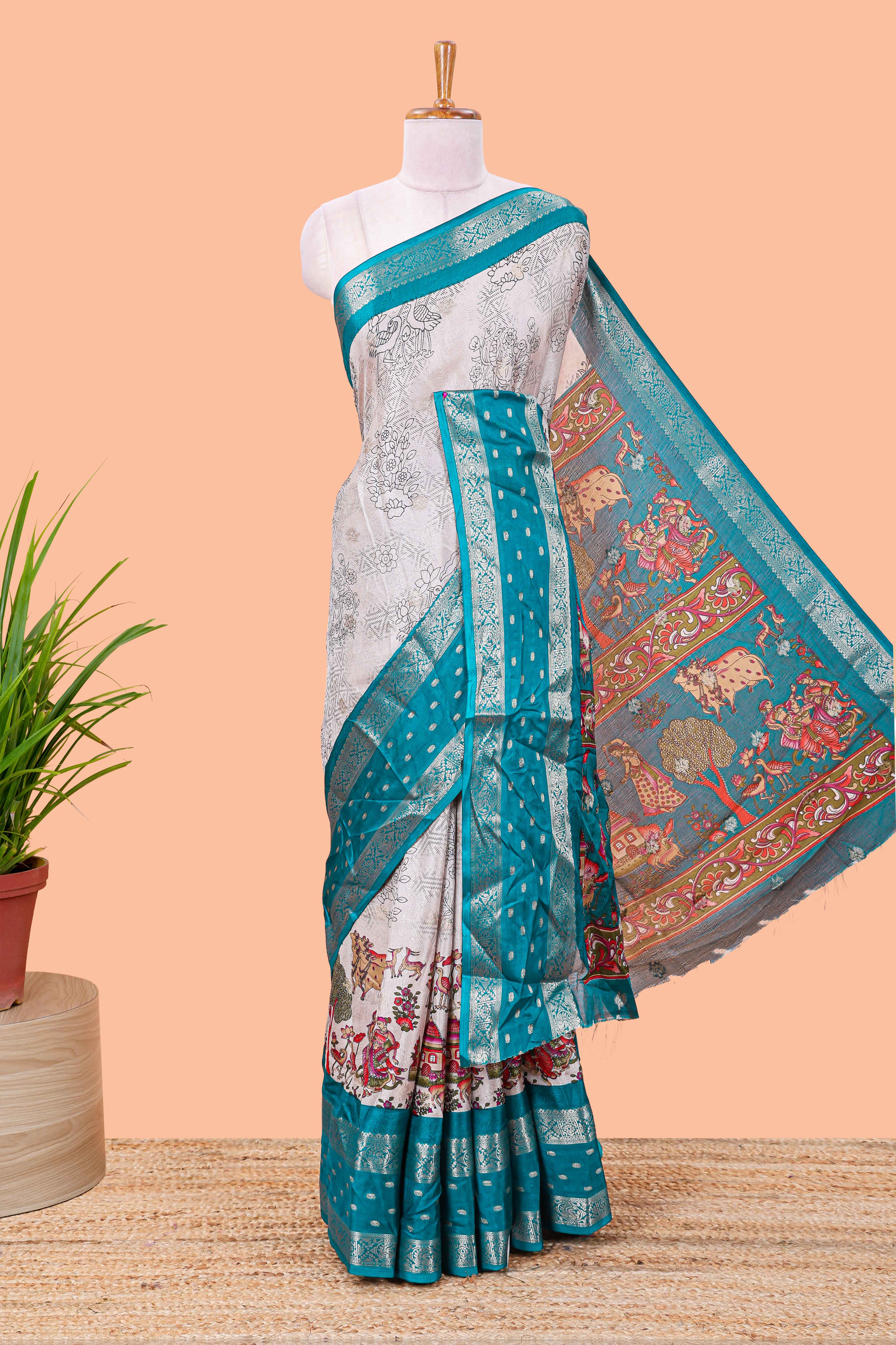 White lightweight georgette fabric