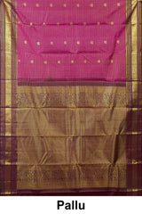 Wine silkssaree with olive border