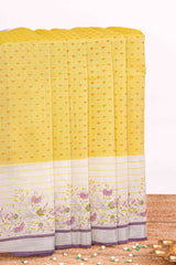 Yellow butta design Chirala cotton saree