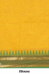 Yellow casual chettinad cotton saree