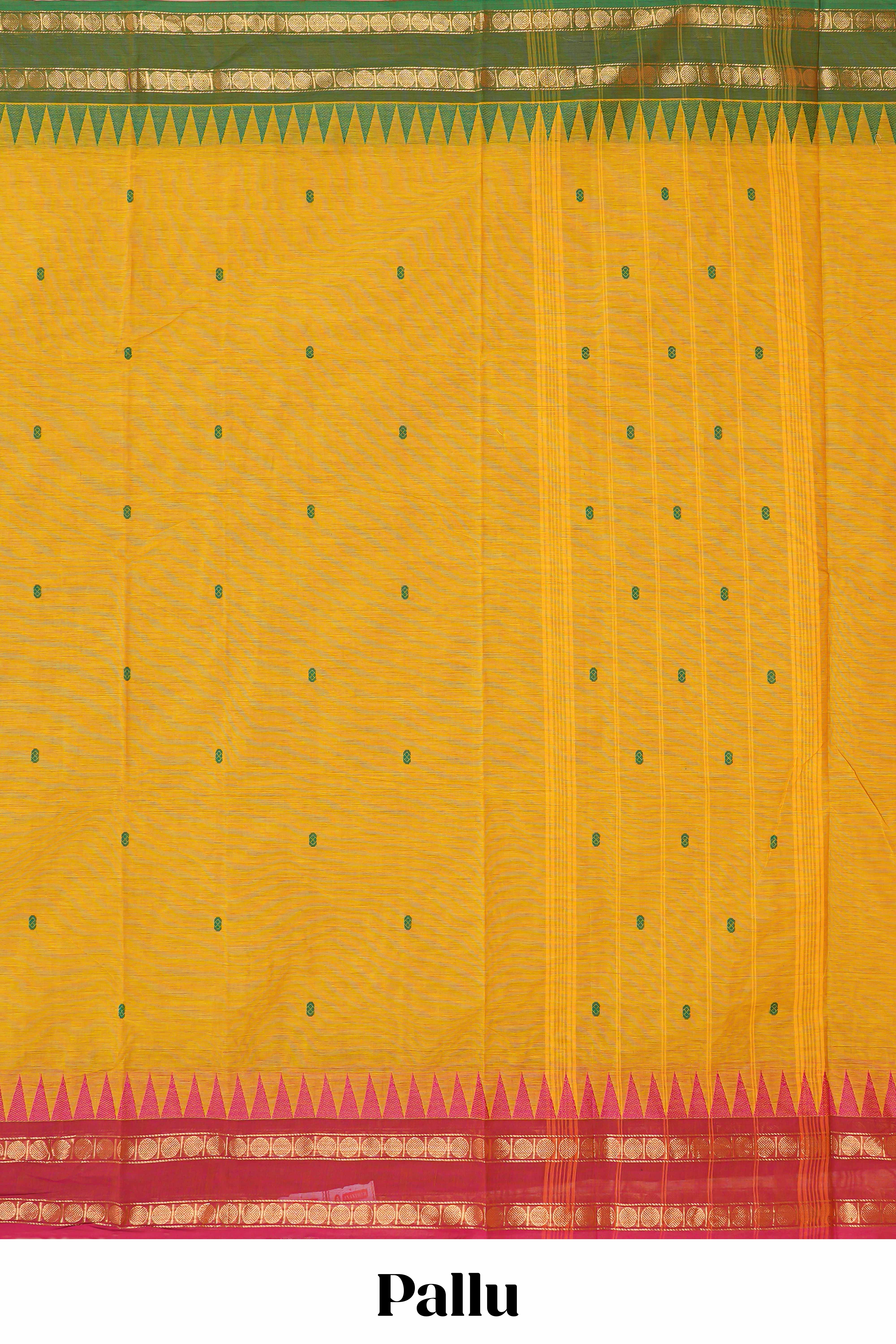 Yellow chettinad cotton saree