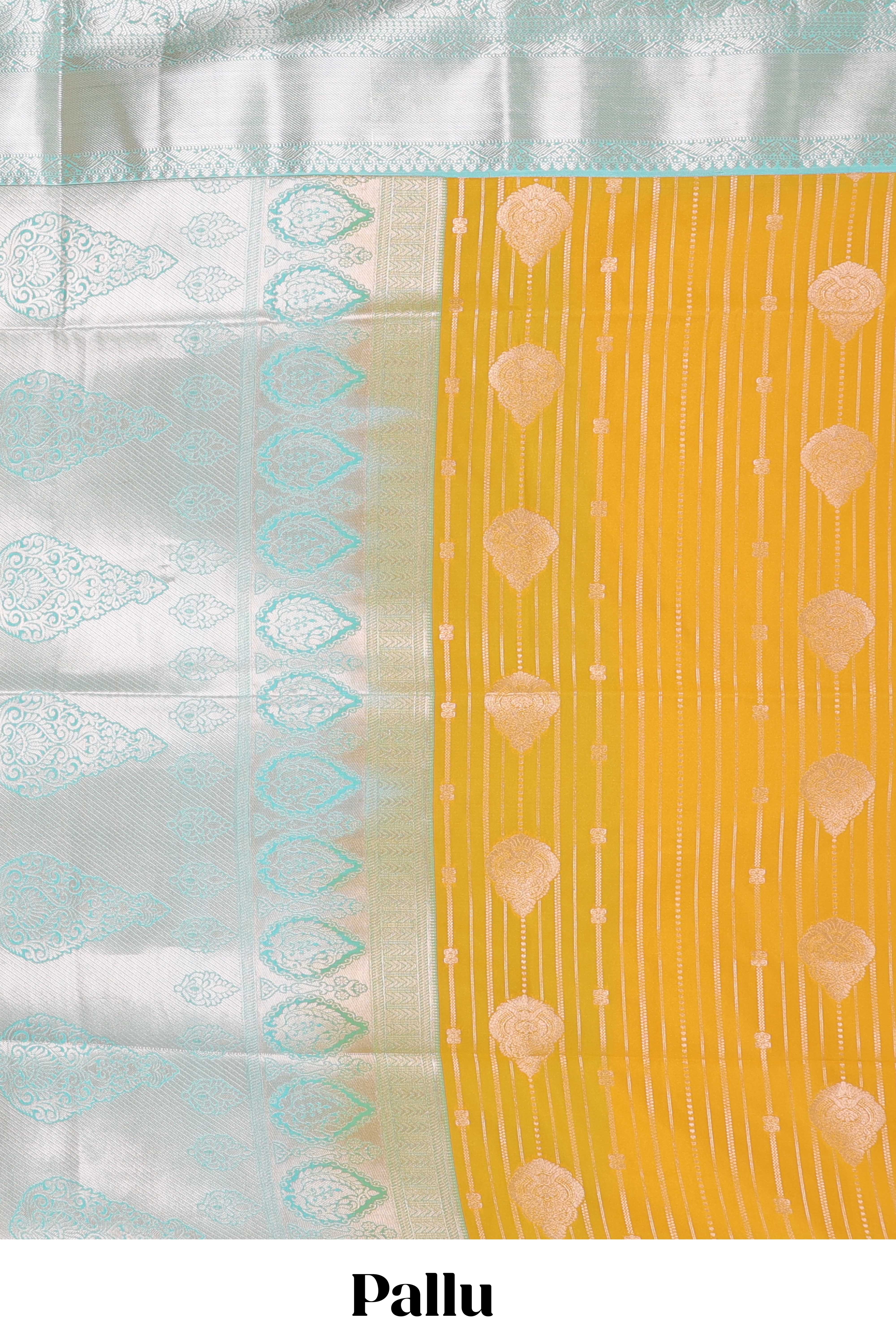 Yellow pallu