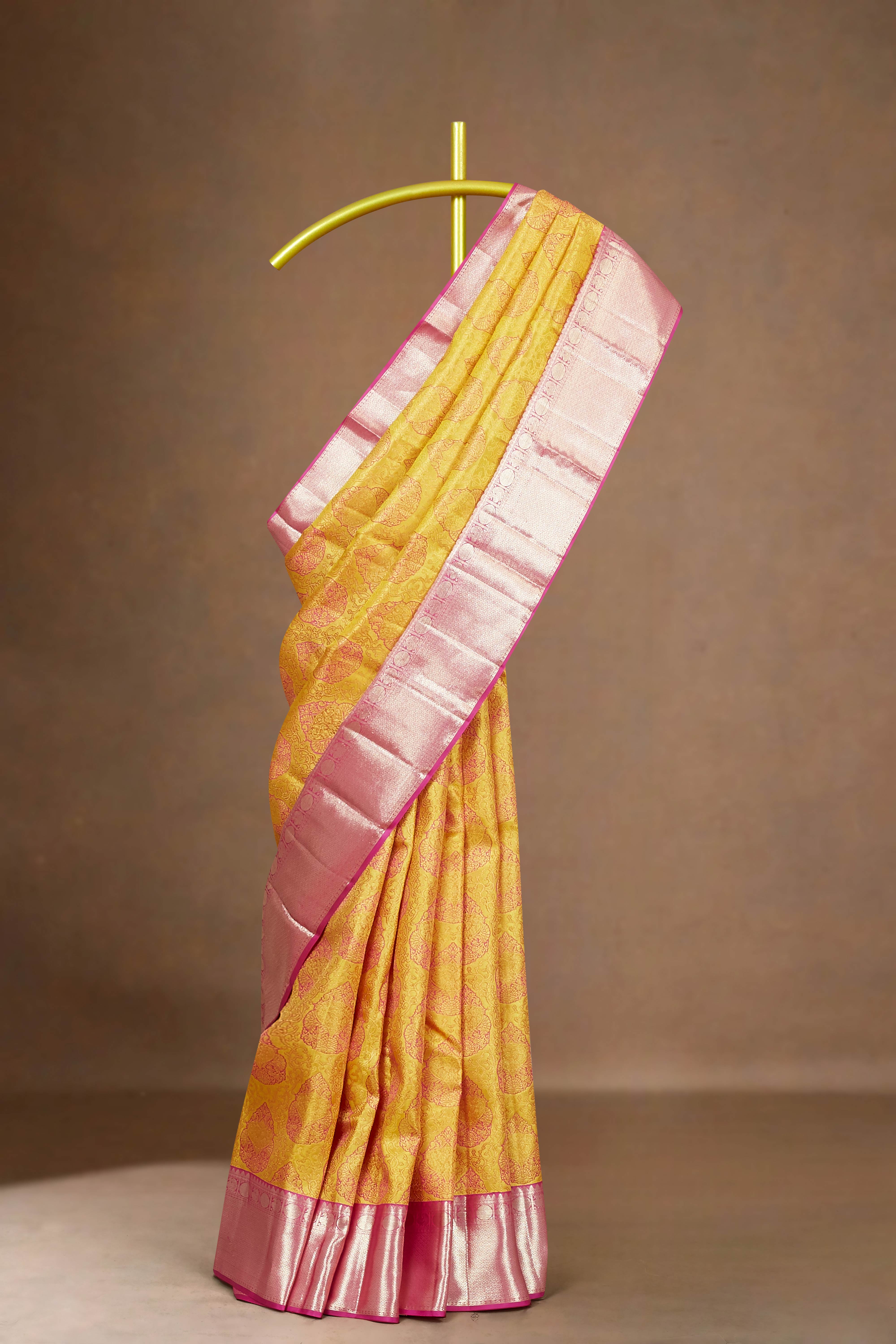 Yellow pattu sarees