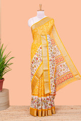 Yellow sheer georgette texture