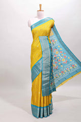 Yellow viscose dola silk