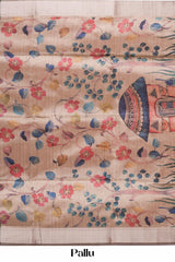 artistic printed pallu