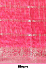 blue and pink color dola silk classic saree