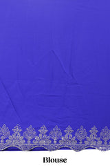 blue color Designer saree