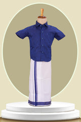 boys blue dhoti shirt