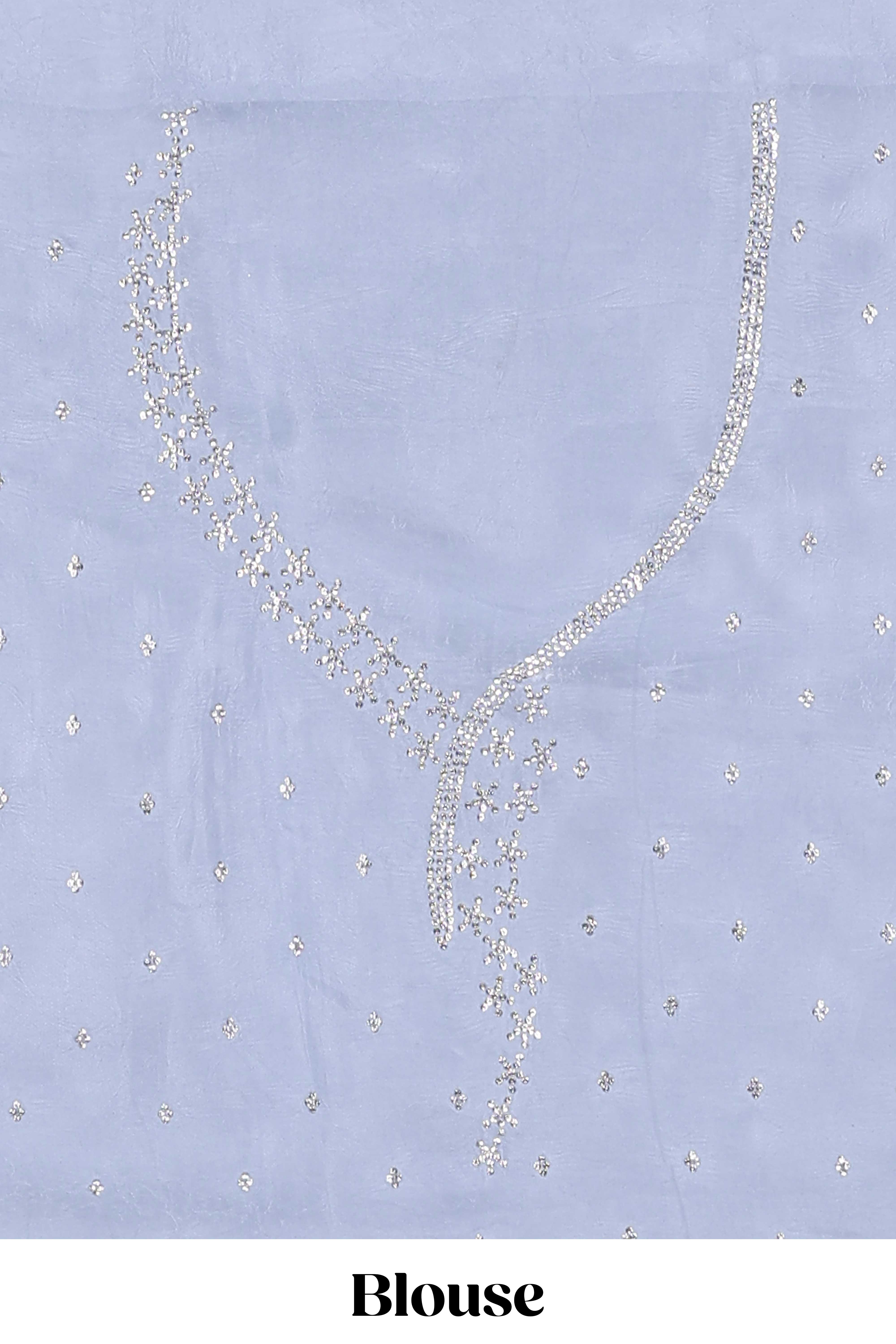 chiffon elegant Blue saree