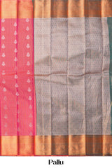 contrast zari weavingpallu and blouse Kota cotton saree