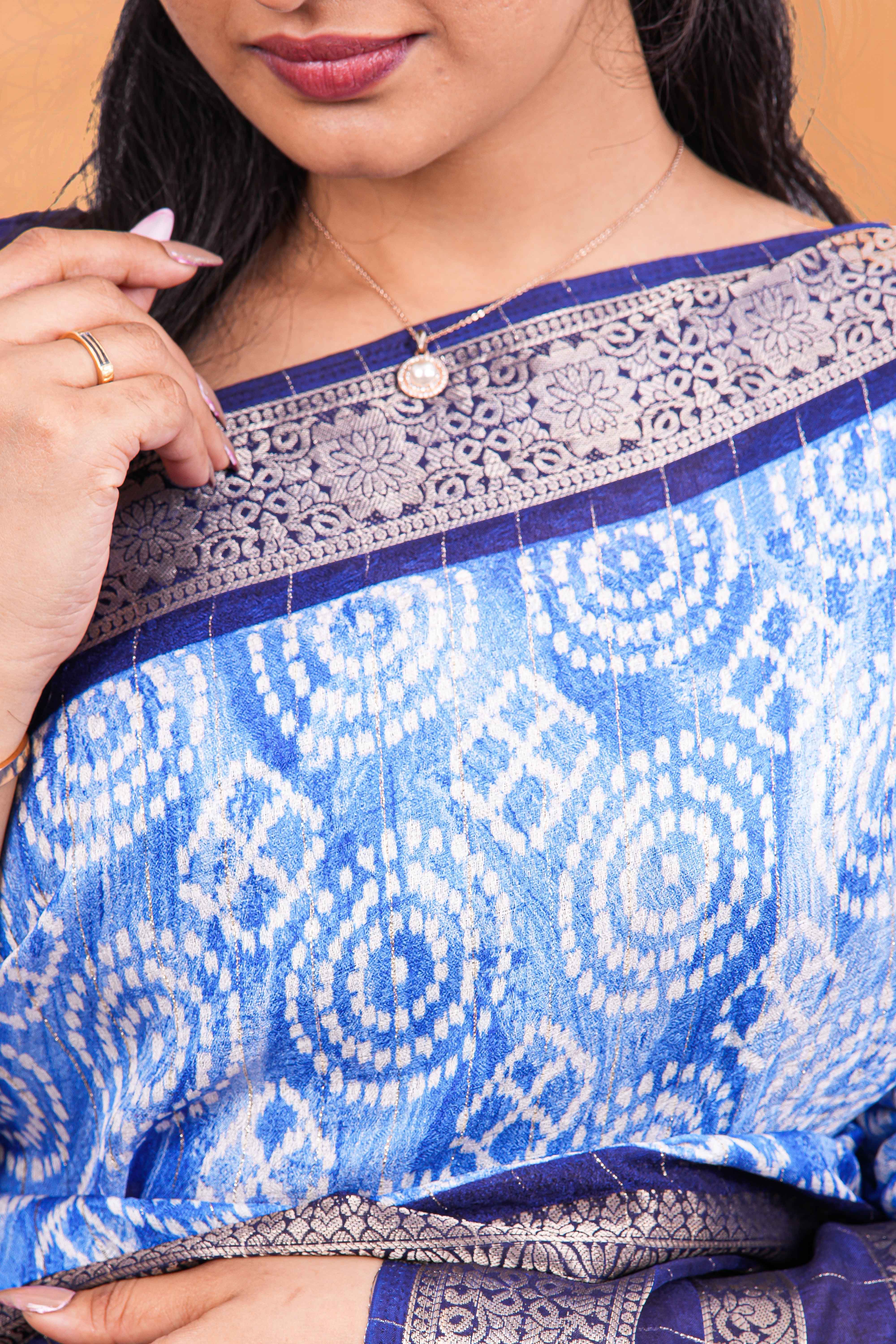 golden Zari border accent