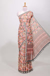 grey floral print linen cotton
