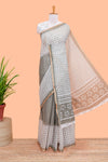 grey linen cotton sarees