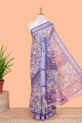 lavender linen cotton sarees