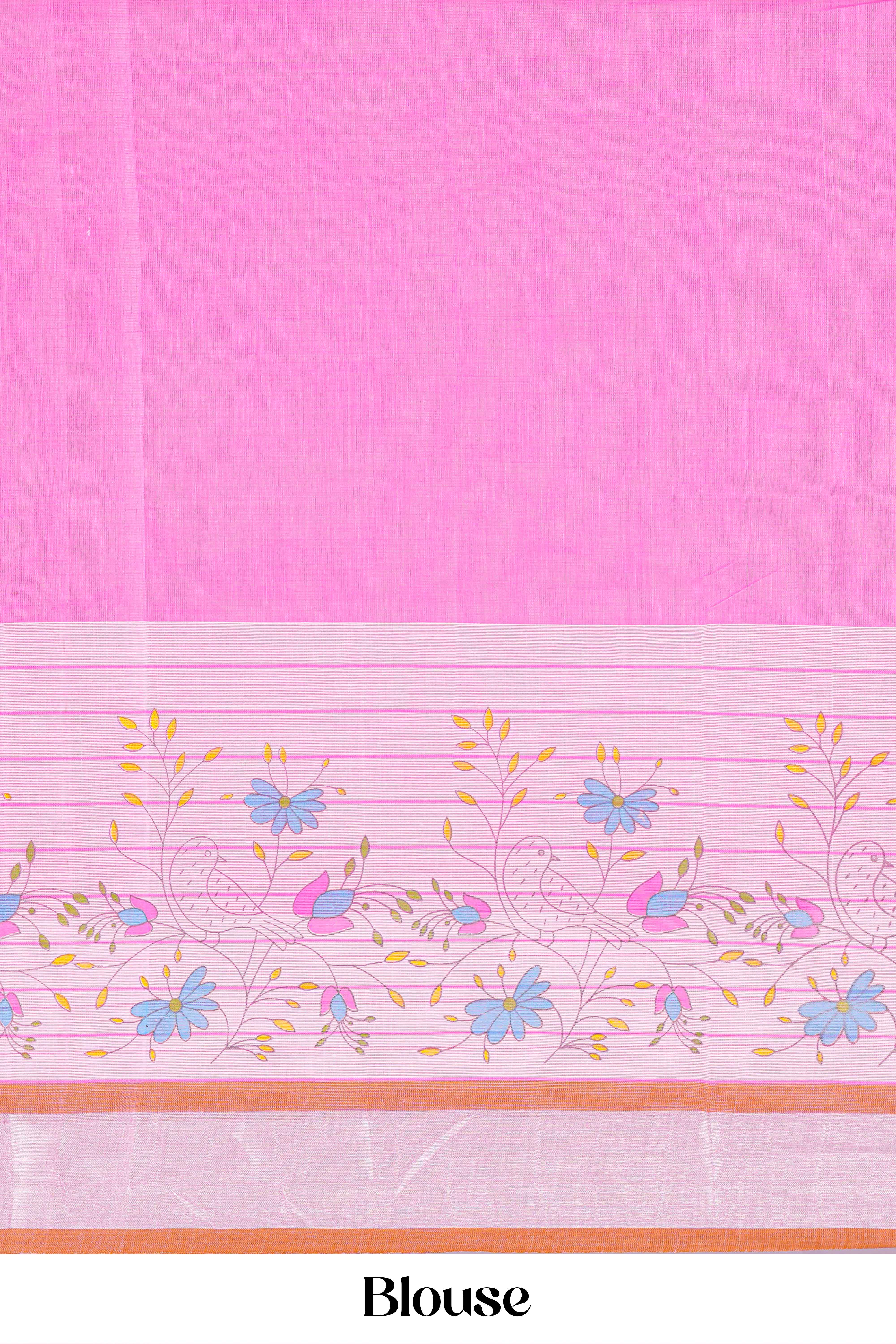 pink casual Chirala cotton sarees