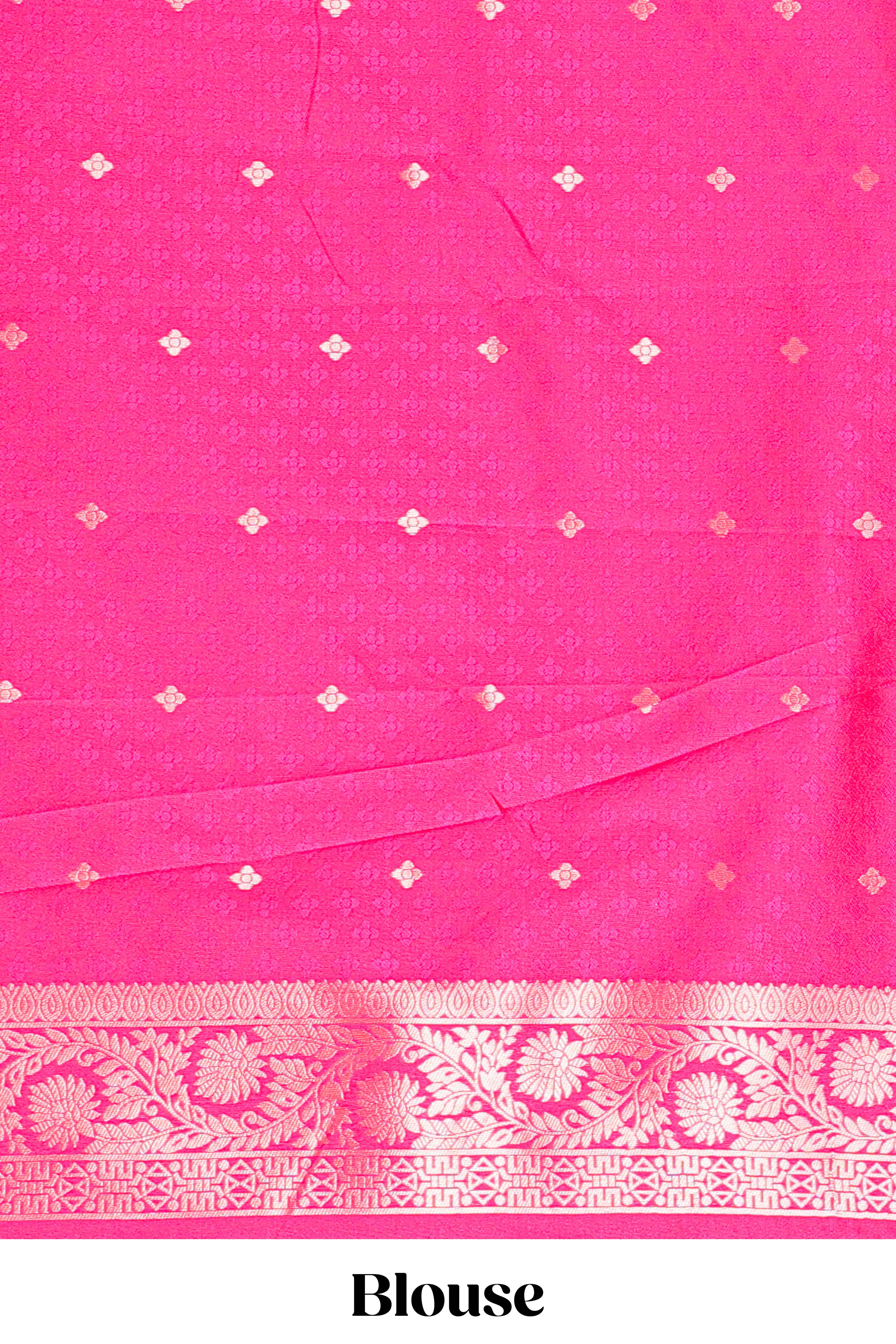 pink zari pallu