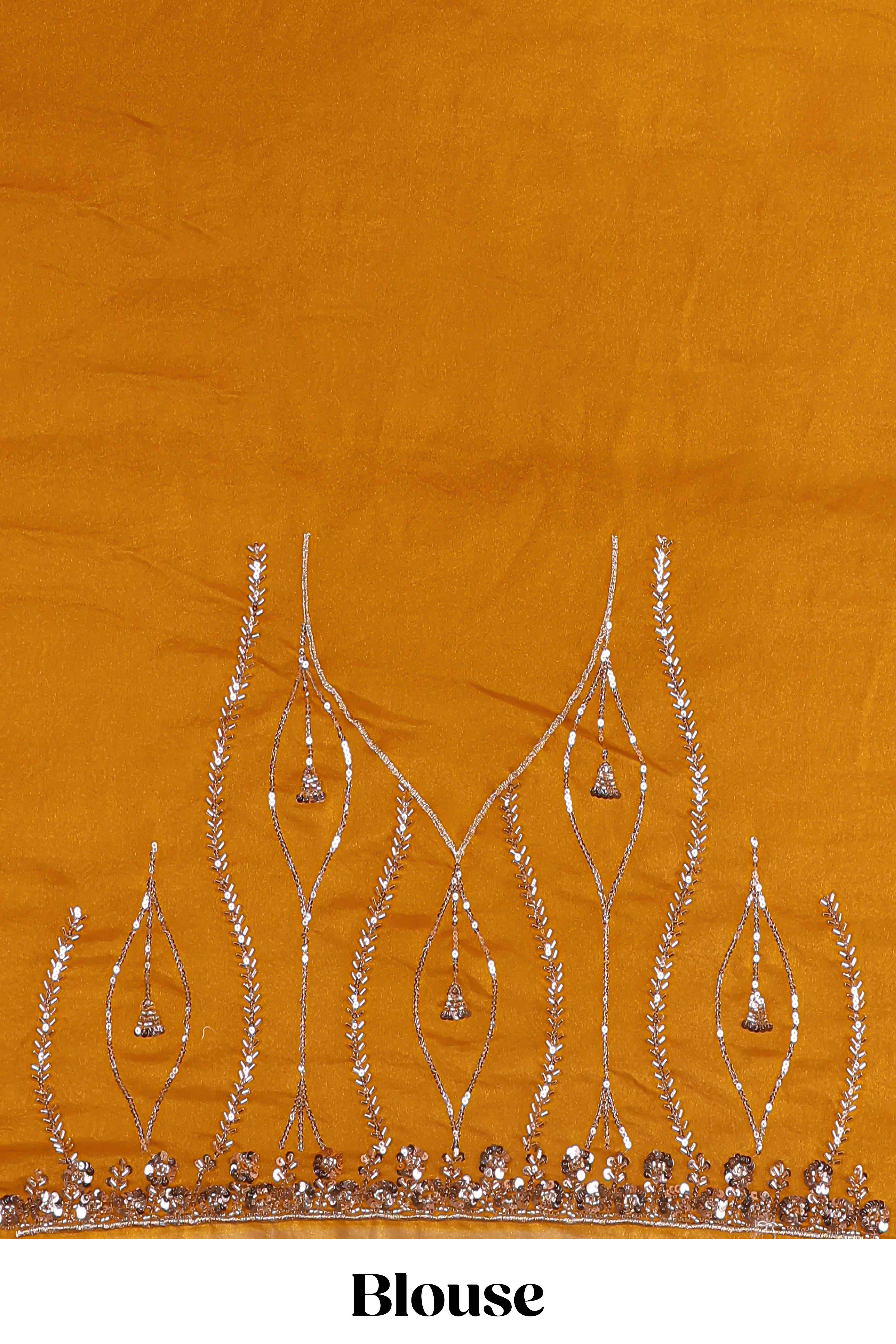 premium festive mustard saree