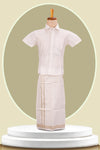 silver dhoti shirt set