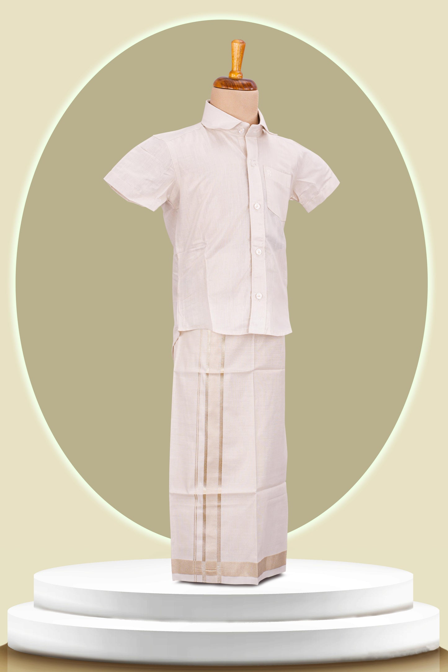 silver fancy dhoti