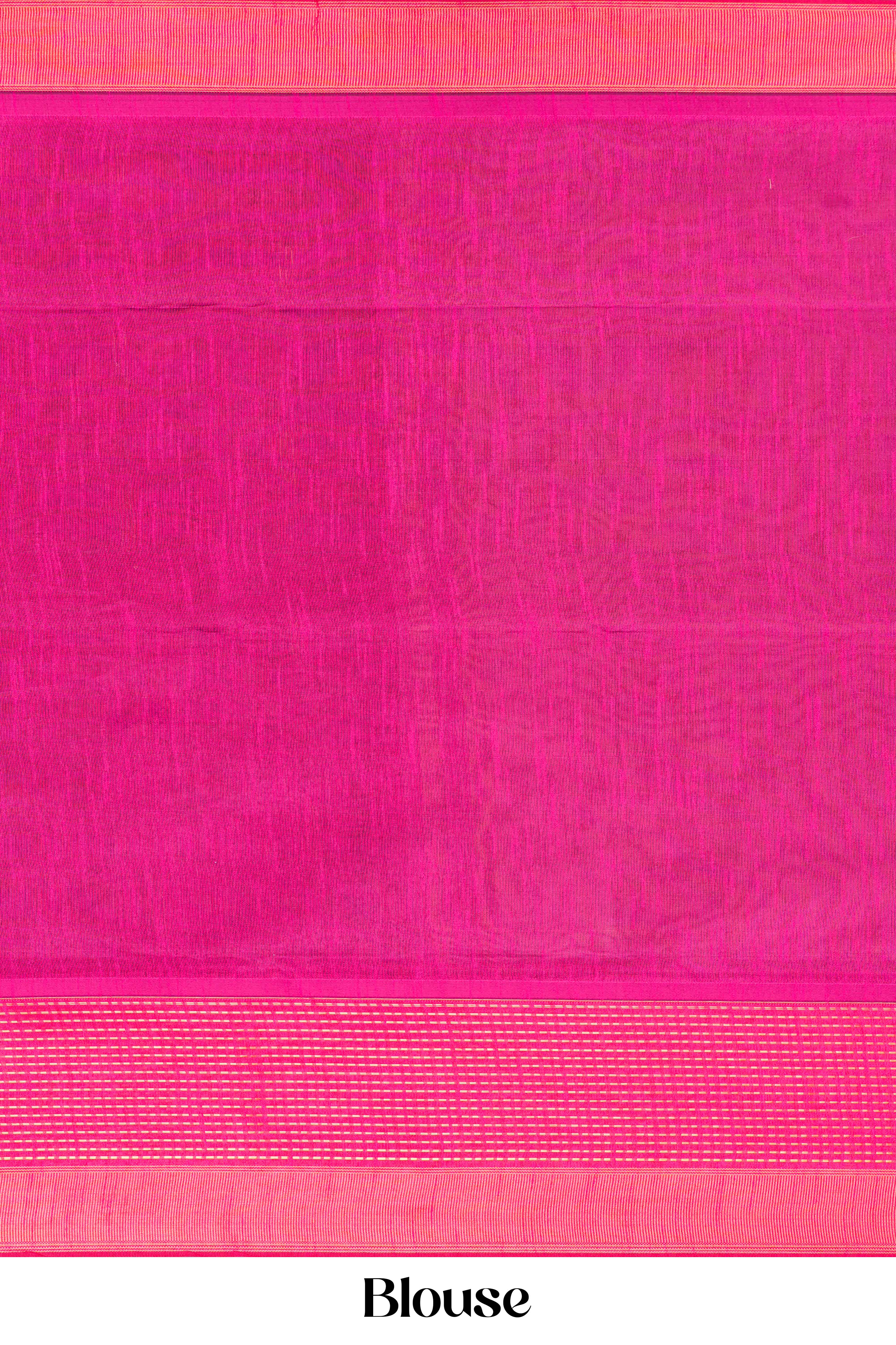 tussar saree with contrast pallu and blouse
