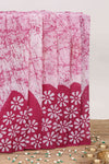 white sungudi cotton saree