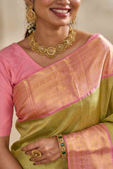 yellow Traditional pattu silk