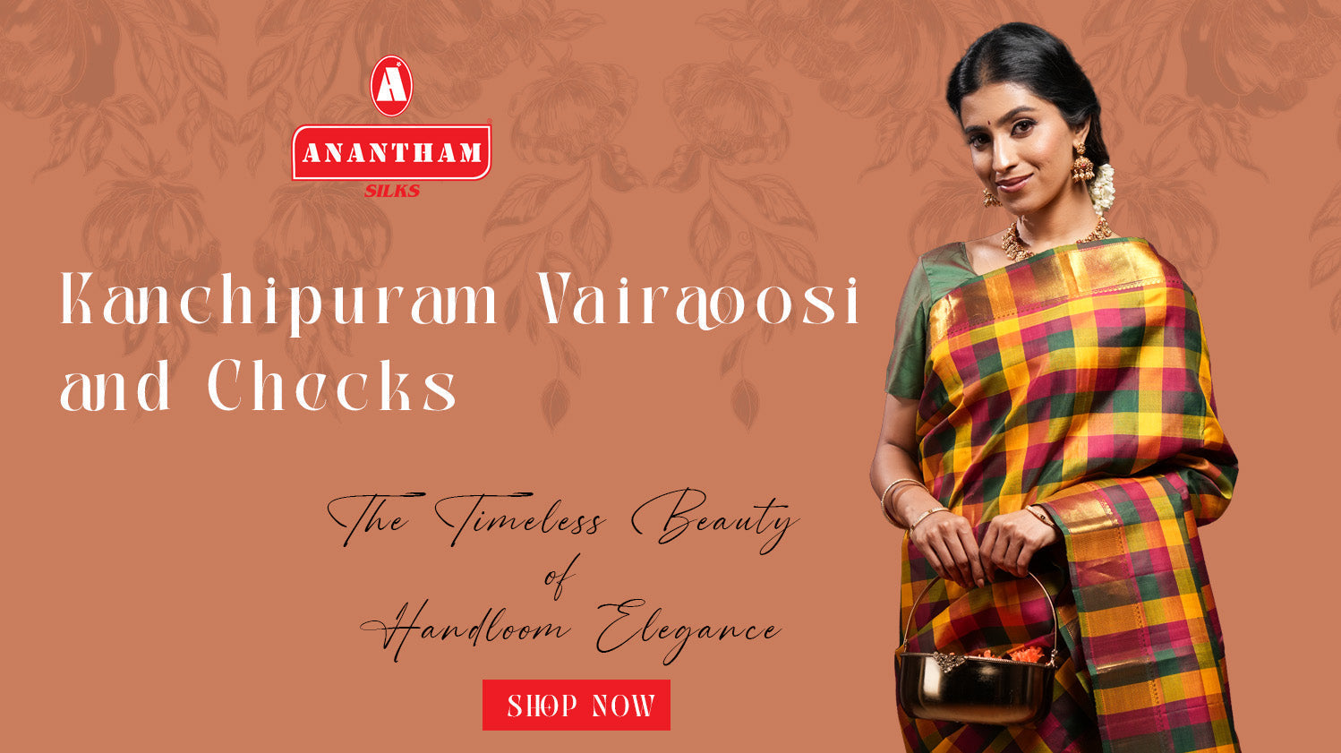 Kanchipuram Vairaoosi and Checks – The Timeless Beauty of Handloom Elegance